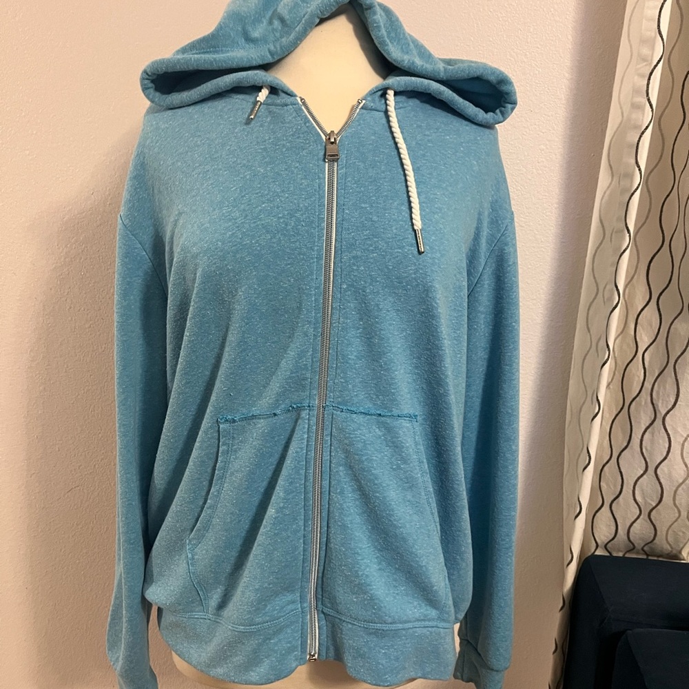 Calvin Klein Performance quick dry Turquoise zip up hoodie